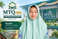 Aquila, siswa SMAIT Ad-Dhuha yang menjadi utusan Kecamatan Pelepat Ilir pada cabang 500 Hadis MTQ ke-53 tingkat Kabupaten Bungo.(poto: jambiprima.com).