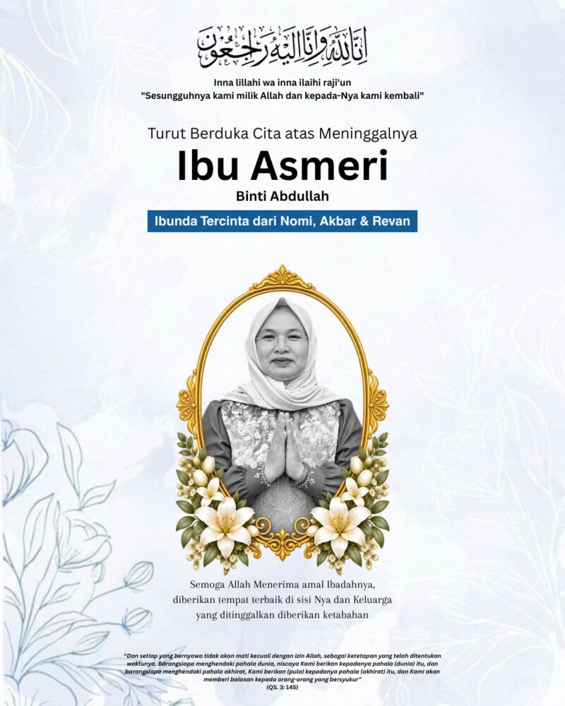 Ibu Asmeri mertua dari Gentar Ali Putra.(poto: istimewa).