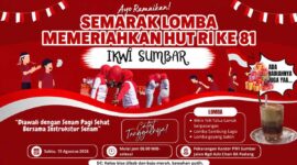 IKWI Sumbar menggelar lomba menarik memperingati HUT ke-81 Kemerdekaan RI untuk mempererat silaturahmi.(poto: radarsumbar.com).