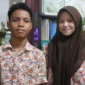 Dua atlet pelajar dari SMP Negeri 25 Padang, Veodri Ugraha Marvi dan Cinta Early.(poto: padangkita.com).
