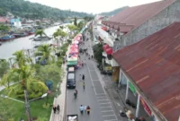 Suasana Bazzar UMKM di Batang Arau.(poto: padangkita.com).