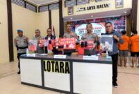 Kasat Narkoba Polres Lombok Utara AKP I Nyoman Diana Mahardika menyampaikan temuan ini langsung dalam konferensi pers pada Selasa (18/8/2026).(poto: radarntb.com).