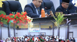 Dewan Perwakilan Rakyat Daerah atau DPRD Kota Sungai Penuh menggelar Rapat Paripurna istimewa di Gedung DPRD pada Jumat (14/8/2026).(poto: istimewa).
