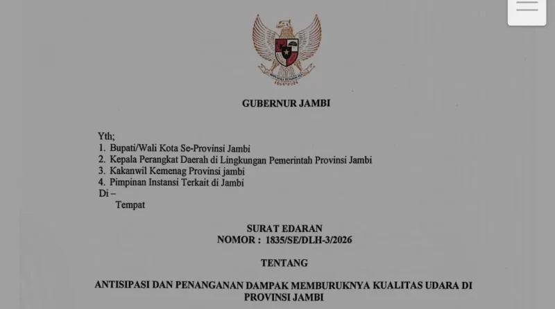Surat Edaran Nomor: 1835/SE/DLH-3/2026.(poto: istimewa).