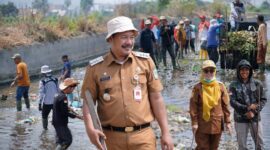 Pemerintah Kabupaten Kerinci menggelar aksi bersih sungai kerinci di kawasan aliran sungai Kecamatan Siulak Mukai pada Senin (24/8/2026).(poto: istimewa).