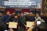 DPRD Provinsi Jambi dan Pemerintah Provinsi Jambi resmi menyepakati rancangan KUA PPAS APBD Jambi Tahun Anggaran 2027.(poto: jambiday.com).