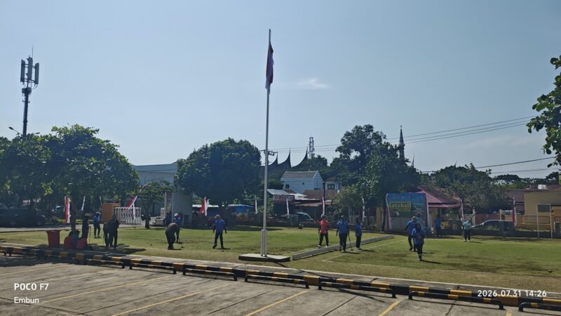 Kejurprov Gateball 2026 yang digelar di halaman kantor BMKCTR Sumbar.(poto: radarsumbar.com).