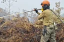 Pemadaman kebakaran hutan dan lahan di Riau.(poto: padangkita.com).