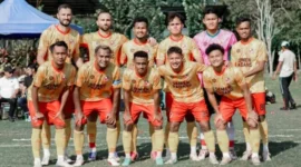 Skuad Semen Padang FC saat menjalani laga uji coba menghadapi Bhayangkara FC.(poto: padangkita.com).