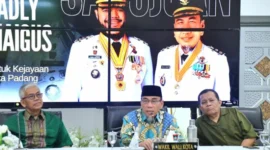 Wakil Wali Kota Padang, Maigus Nasir, bersama jajaran Dewan Pengurus Daerah (DPD) APPMBGI Sumatera Barat.(poto: padangkita.com).