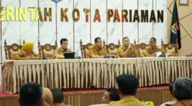 Wali Kota Pariaman Yota Balad ketika memimpin Rapat Evaluasi Inovasi Government Awards (IGA) Tahun 2026, Senin (3/8/2026).(poto: padangkita.com).