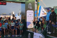 Gubernur NTB H. Lalu Muhamad Iqbal membuka acara gelaran Sembalun Mountain Marathon Festival 2026 pada Ahad (20/9/2026).(poto: kominfo).