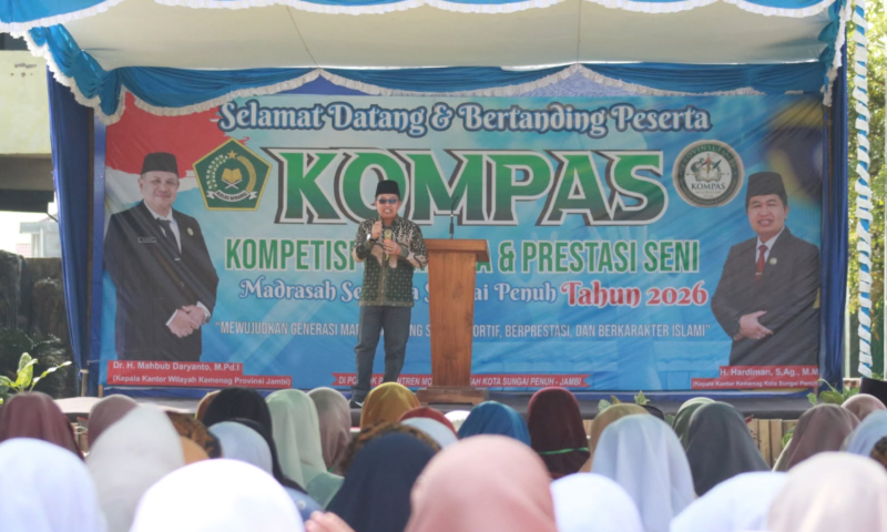 Kepala Kantor Kementerian Agama Kota Sungai Penuh, H. Hardiman, S.Ag., M.M., resmi membuka gelaran KOMPAS Kemenag Sungai Penuh 2026 pada Rabu (2/9/2026).(poto: istimewa).