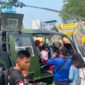 Ribuan warga memadati kawasan Monumen Nasional untuk menyaksikan kemeriahan pameran alutsista TNI Fair 2026.(poto: fajarharapan.id).