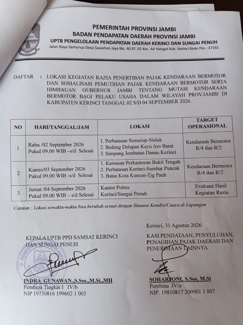 Surat edaran.(poto: istimewa).