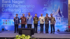 Bank Nagari menyelenggarakan High Level Meeting (HLM), ETPD Capacity Building Forum, serta ETPD Award di Hotel Mercure Padang pada Jumat (25/9/2026).(poto: padangkita.com).