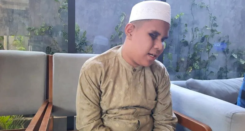 Daffa Hadaya hafiz tunanetra asal Sumatera Barat.(poto: padangkita.com).