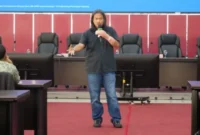 Tim Klewang Polresta Padang menjadi narasumber dalam Bimbingan Teknis (Bimtek) Manajemen Kasus bagi Guru Bimbingan Konseling (BK) SMP Negeri Se-Kota Padang.(poto: padangkita.com).