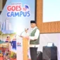 Gubernur Sumbar Mahyeldi Ansharullah saat menghadiri Pertamina Goes to Campus (PGTC) 2026 Regional Sumbar di Auditorium Universitas Andalas (Unand), Jumat (4/9/2026).(poto: padangkita.com).