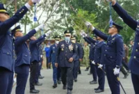 Gubernur Sumbar Mahyeldi Ansharullah menjadi Inspektur Upacara Hari Perhubungan Nasional (Harhubnas) Tahun 2026 di GOR Tuanku Tabiang, Batu Tupang, Koto Baru, Kabupaten Solok, Kamis (17/9/2026).(poto: padangkita.com).
