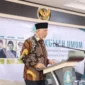 Gubernur Sumbar Mahyeldi Ansharullah saat menjadi keynote speaker pada Kuliah Umum di Institute SEBI, Depok, Jawa Barat, Senin (31/8/2026).(poto: padangkita.com).
