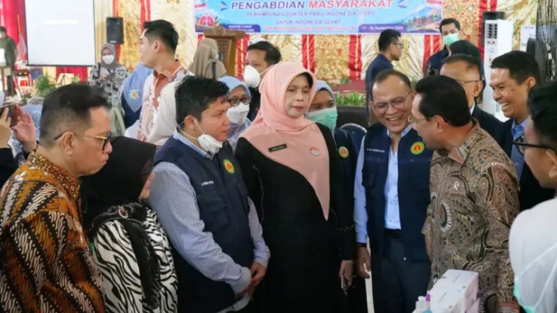 Kegiatan pelayanan Cek Kesehatan Gratis dan skrining TBC di Padang ini berlangsung di Aula Kantor Camat Lubuk Begalung pada Jumat (18/9/2026).(poto: padangkita.com).