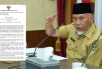 Gubernur Sumatera Barat Mahyeldi Ansharullah kini menerbitkan aturan baru terkait penegakan SE disiplin ASN Sumbar untuk seluruh pegawai.(poto: padangkita.com).