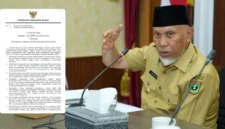 Gubernur Sumatera Barat Mahyeldi Ansharullah kini menerbitkan aturan baru terkait penegakan SE disiplin ASN Sumbar untuk seluruh pegawai.(poto: padangkita.com).