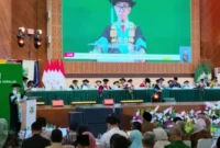 Universitas Andalas menggelar Sidang Terbuka dan Orasi Ilmiah dalam rangka memperingati Dies Natalis UNAND 70 di Auditorium Kampus Limau Manis, Padang, Senin (14/9/2026).(poto: padangkita.com).