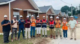 Kontraktor sudah menyelesaikan 63 unit hunian tipe 36 di atas kaveling seluas 9,6 meter kali 12,5 meter.(poto: padangkita.com).