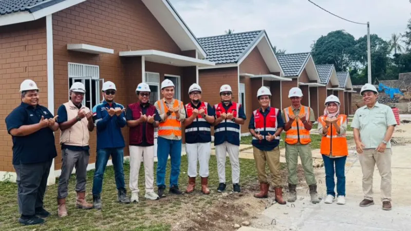 Kontraktor sudah menyelesaikan 63 unit hunian tipe 36 di atas kaveling seluas 9,6 meter kali 12,5 meter.(poto: padangkita.com).