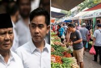 Evaluasi 2 tahun Prabowo-Gibran (kiri), pedagang pasar tradisional DKI Jakarta harapkan harga pangan stabil (kanan).(poto: istimewa).