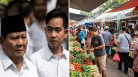 Evaluasi 2 tahun Prabowo-Gibran (kiri), pedagang pasar tradisional DKI Jakarta harapkan harga pangan stabil (kanan).(poto: istimewa).