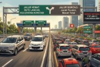 Ilustrasi cara memilih rute perjalanan hemat BBM.(poto: AI).