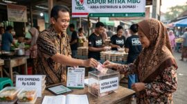 iLustrasi BGN temukan yayasan minta setoran per ompreng ke mitra dapur MBG.(poto: AI).
