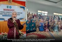 Bunda PAUD Kota Sungai Penuh Sri Kartini Alfin menghadiri Workshop Pendidikan Anak Usia Dini di Aisyah Islamic School, Kecamatan Sungai Bungkal, Sabtu (10/10/2026).(poto: istimerwa).