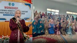 Bunda PAUD Kota Sungai Penuh Sri Kartini Alfin menghadiri Workshop Pendidikan Anak Usia Dini di Aisyah Islamic School, Kecamatan Sungai Bungkal, Sabtu (10/10/2026).(poto: istimerwa).