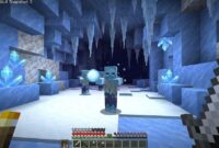Ilustrasi: Pemain menjelajahi biome baru Ice Caves yang dipenuhi formasi es dan ancaman mob Frostbite di Minecraft Snapshot 26.4.(poto: AI).