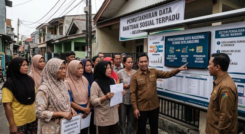 Ilustrasi pengaduan data desil.(poto: AI).
