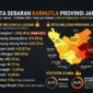 Infografis sebaran karhutla Jambi 2026 seluas 4.335 ha, Batanghari catat kebakaran terluas 1.348 ha.(poto: AI).