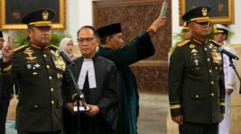 Presiden Prabowo Subianto resmi melantik Jenderal TNI Tandyo Budi Revita sebagai Kepala Staf Angkatan Darat pada Kamis, 15 Oktober 2026.(poto: kompas.com).