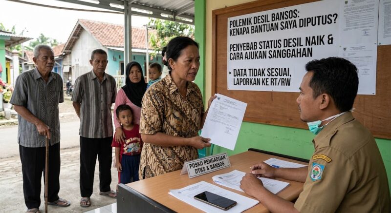 Ilustrasi warga mengadukan sanggahan kepada perangkat desa.(poto: AI).