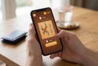 Ilustrasi Aktivitas bermain game teka-teki logika pengumpul koin digital di ponsel untuk mengisi waktu luang.(poto: AI).