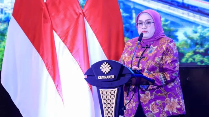 Direktur Jenderal Pembinaan Hubungan Industrial dan Jaminan Sosial Tenaga Kerja Kemenaker, Indah Anggoro Putri.(poto: padangkita.com).