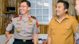 Wakil Gubernur Sumbar Vasko Ruseimy menggelar pertemuan khusus di Padang bersama Kapolda Sumbar Irjen Pol. Jawari.(poto: padangkita.com).