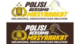 Logo serta posko layanan Polisi Bersama Masyarakat.(poto: padangkita.com).
