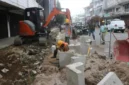 Pemko Padang memacu proyek trotoar di Pasar Raya dan Jalan Samudera.(poto: padangkita.com).