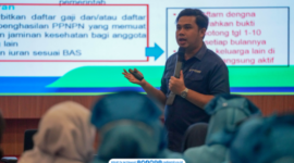 RSUP Dr M Djamil Padang mengedukasi ASN soal kepesertaan keluarga tambahan JKN dan skema iuran satu persen gaji demi perlindungan kesehatan.(poto: padangkita.com).