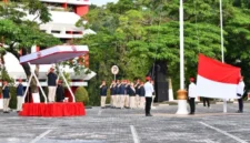 Ratusan karyawan memadati Lapangan Plaza Kantor Pusat PT Semen Padang di Kota Padang pada Rabu (28/10/2026) pagi.(poto: padangkita.com0.