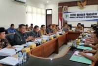 Ilustrasi: Khaidir, Ketua Komisi I DPRD Sungai Penuh, pimpin rapat dengar pendapat evaluasi anggaran Bimtek BPD di Jambi.(poto: AI).